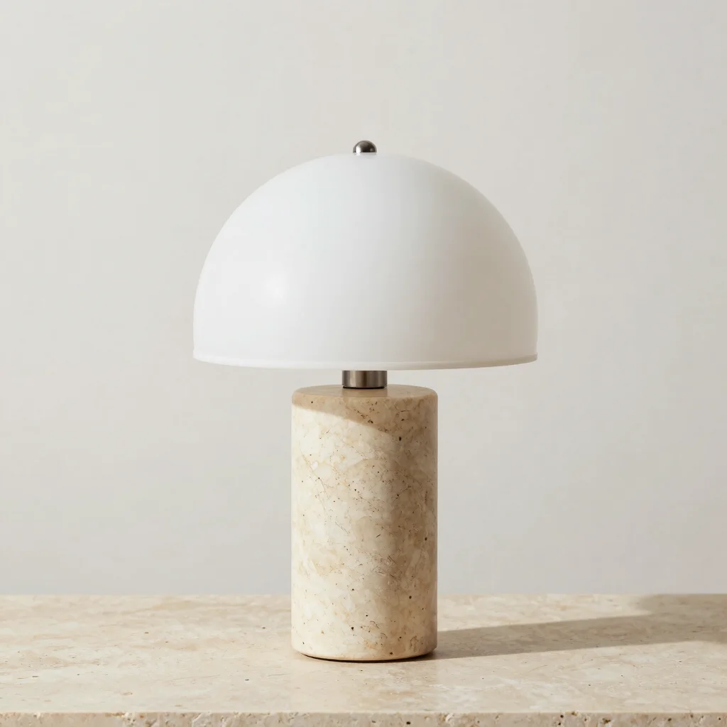 Travertine Dome Table Lamp