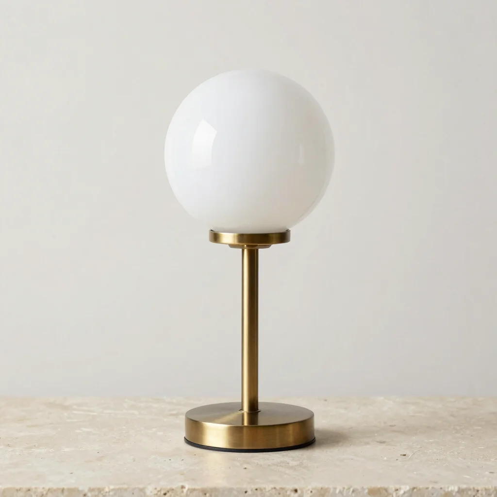 Brushed Brass Globe Lamp