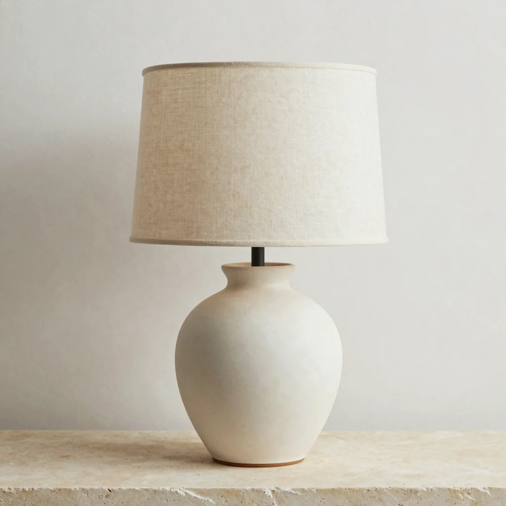 Matte Ceramic Vessel Lamp